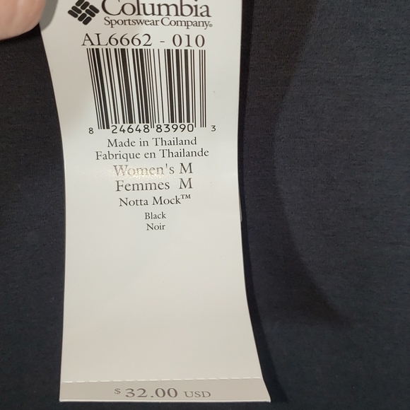 EUC Columbia Black Notta Mock Turtleneck Small - Picture 5 of 5